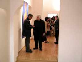 Dean of FaVU Dr.Spielmann and sculpteržn Sobotka...