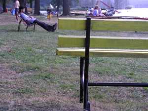 Účastníci workshopů na pláži Ostende