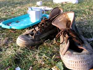 Účastníci workshopů na pláži Ostende