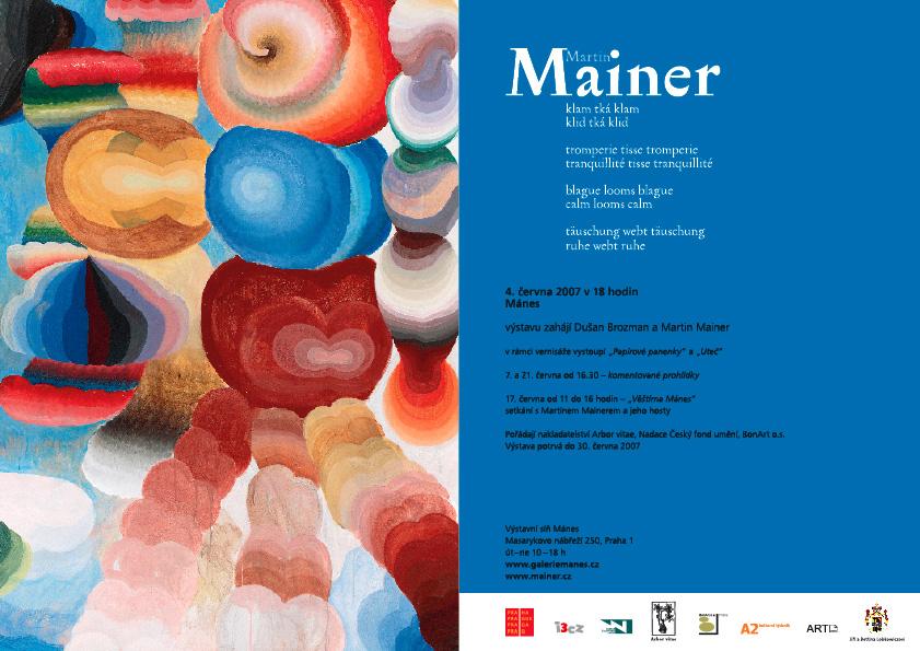 Pozvánka na výstavu, Martin Mainer v Mánesu