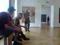 Dalibor Chatrný at exhibition opening of Otto Placht