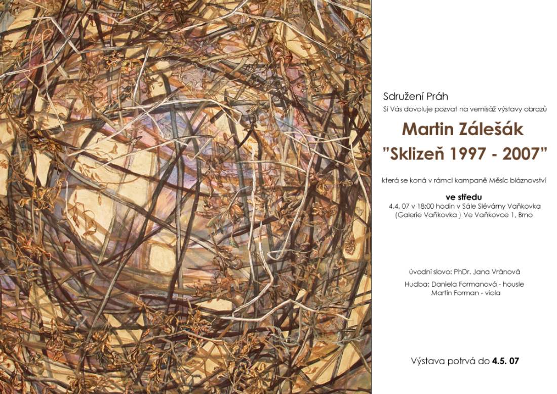 Martin Zálešák: Sklizeň 1997-2007, Slévárna Vaňkovka, Brno