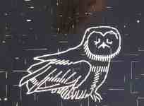 Petr Kožíšek: Sovy a klece, barevné izolepy